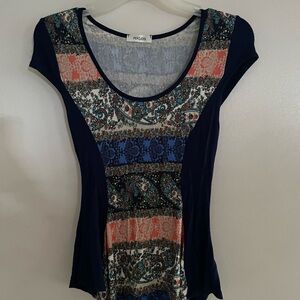 Women's Multicolor Patterned Top
